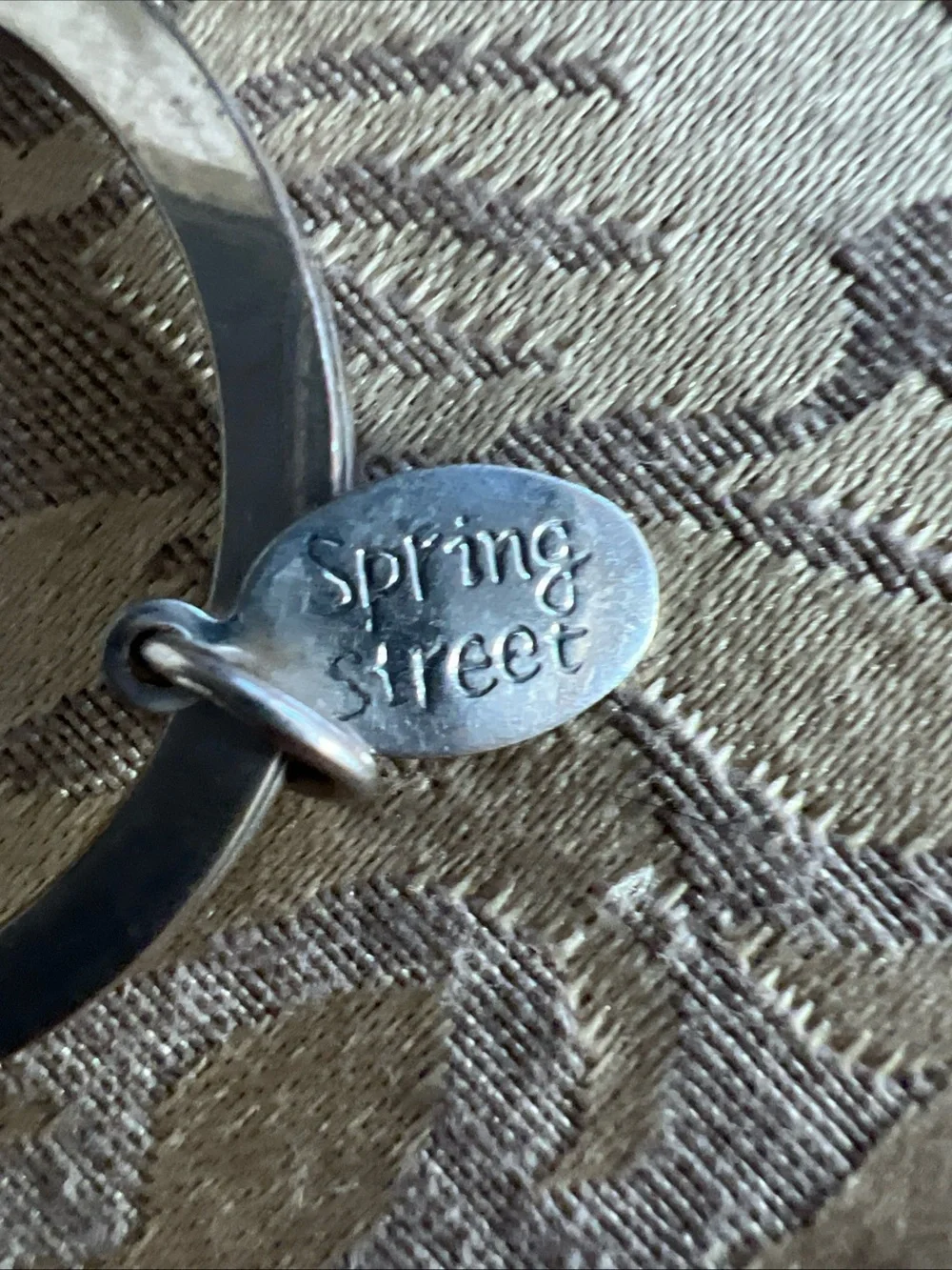 Spring Street High Heel Shoe Keychain Rhinestones Teal Turquoise Fashion